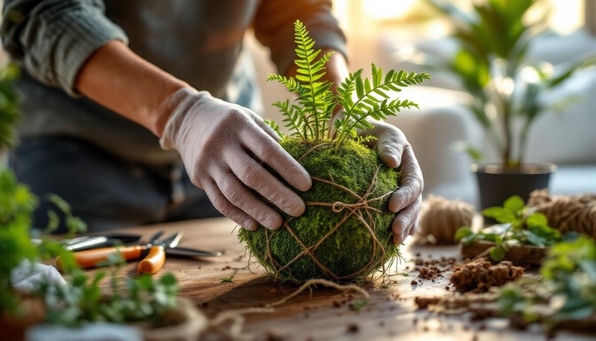 découvrez comment créer facilement un kokedama chez vous grâce à nos étapes simples et conseils pratiques pour réussir votre décoration végétale unique.